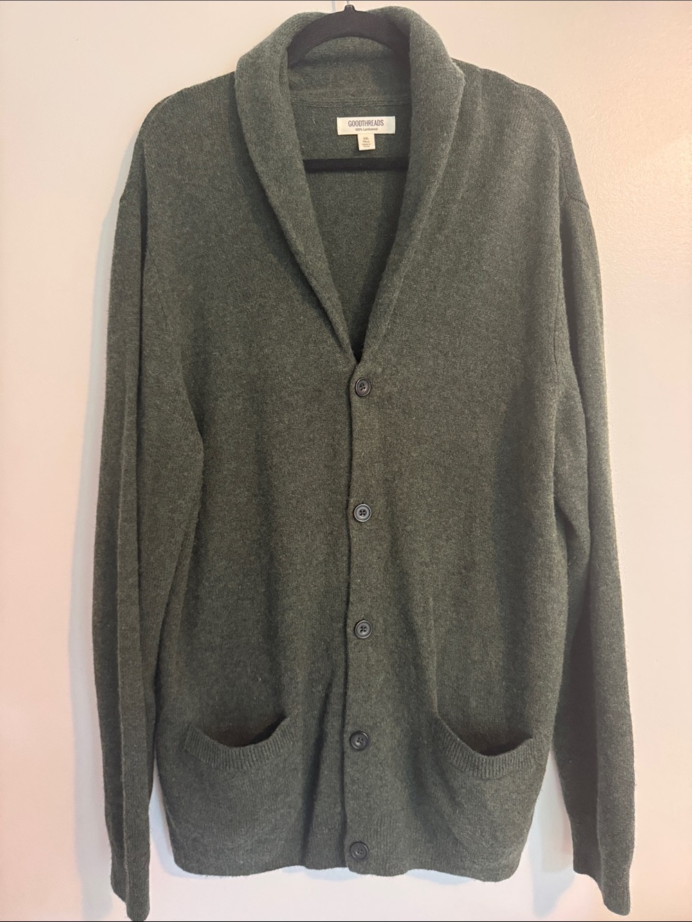 Goodthreads Men's Shawl Collar Cardigan - Olive